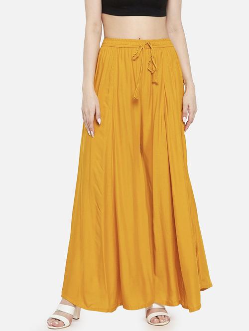 women solid high rise flared palazzo - 21966967 -  Standard Image - 0