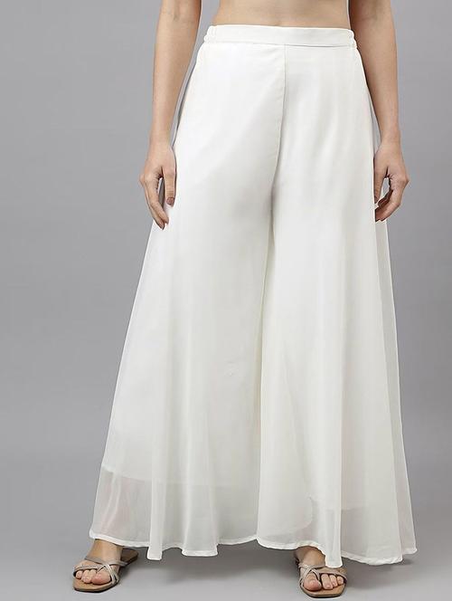 women solid mid irse flared palazzo - 21966994 -  Standard Image - 0