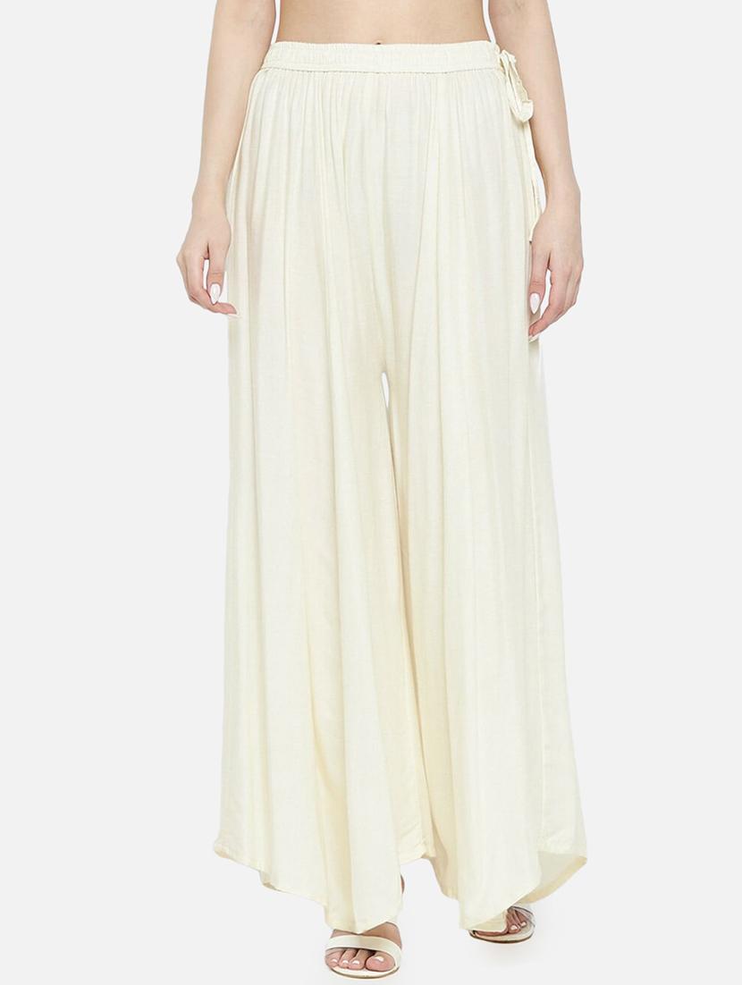 women solid mid rise flared palazzo - 21967018 -  Zoom Image - 0