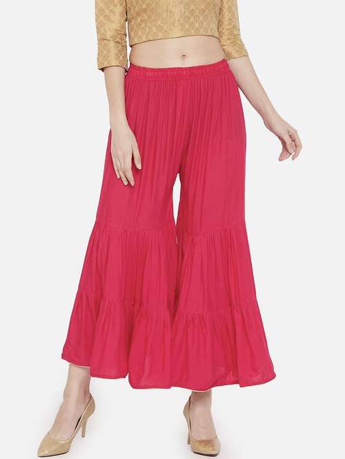 women solid mid rise sharara - 21967019 -  Standard Image - 0