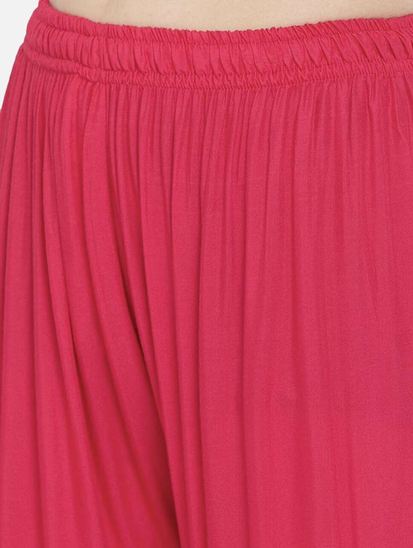 women solid mid rise sharara - 21967019 -  Standard Image - 5