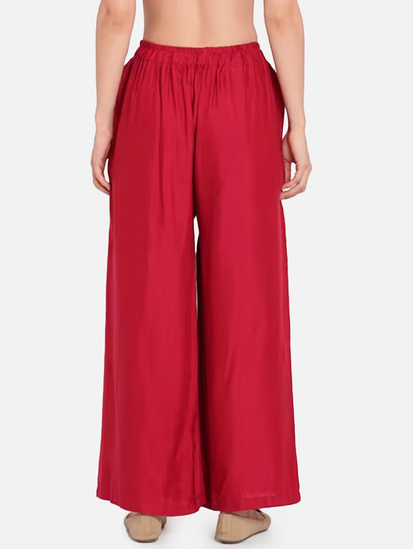 women solid high rise straigh palazzo - 21967032 - Standard Image - 3