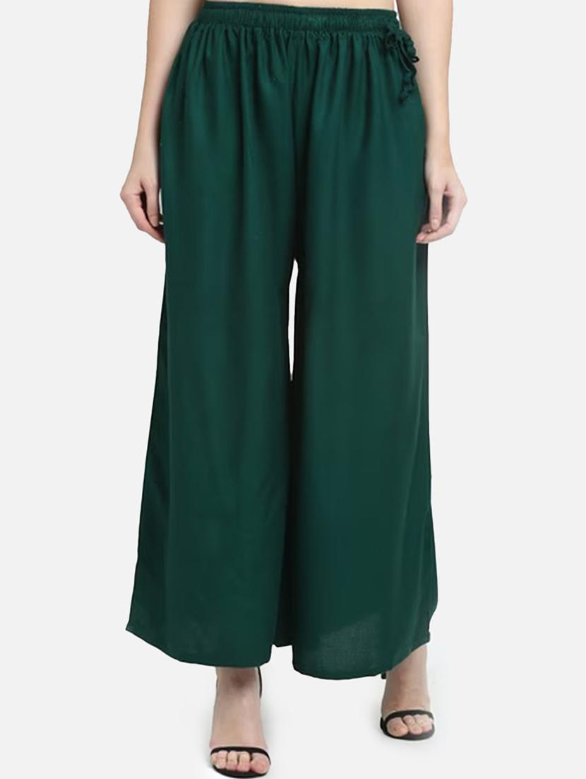 women solid mid rise flared palazzo - 21967036 -  Zoom Image - 0