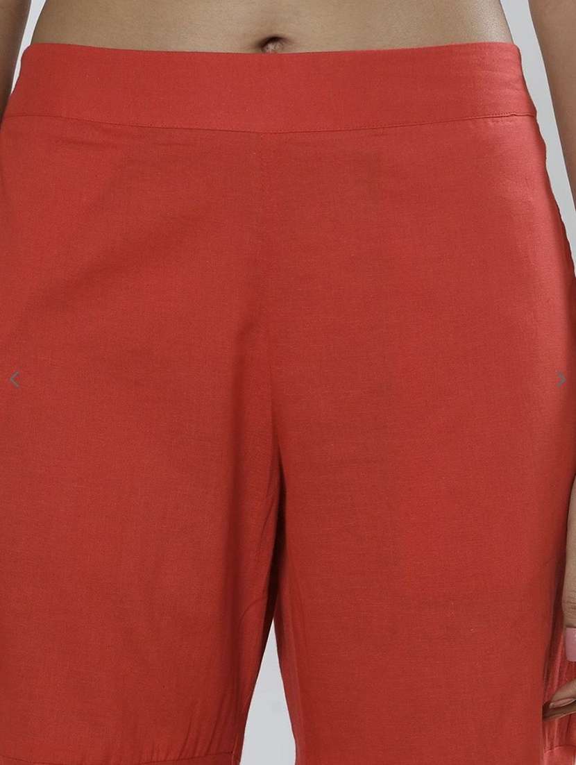 women red solid mid rise sharara - 21967056 -  Standard Image - 3