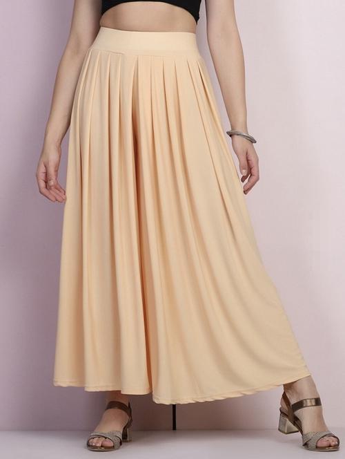 women solid mid rise flared palazzo - 21967057 - Standard Image - 0
