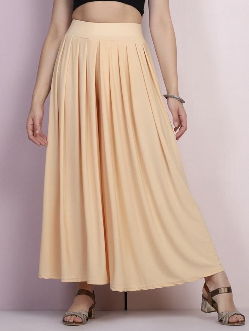 women solid mid rise flared palazzo - 21967057 - Zoom Image - 0