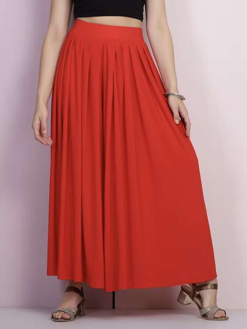 women solid mid rise flared palazzo - 21967062 -  Standard Image - 0