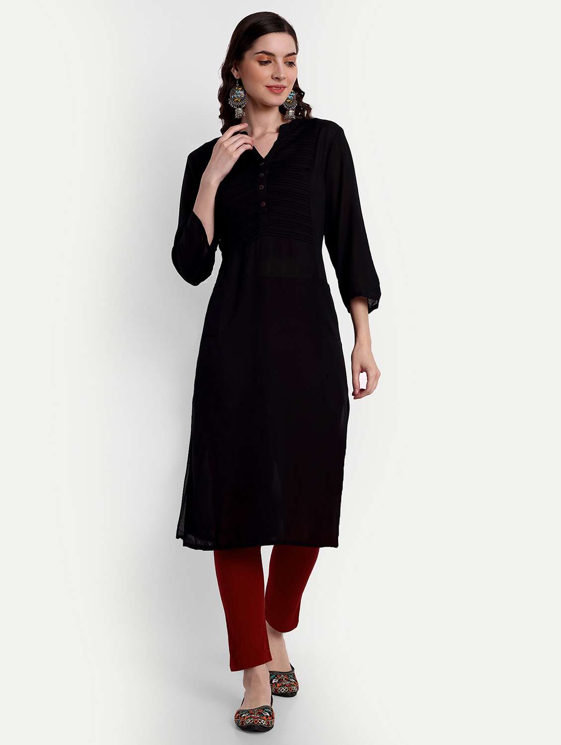 women solid slim fit tapered pant  - 21967069 -  Standard Image - 3