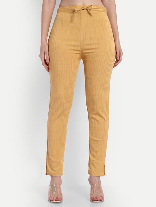 women solid slim fit cigarette trouser - 21967075 - Standard Image - 0