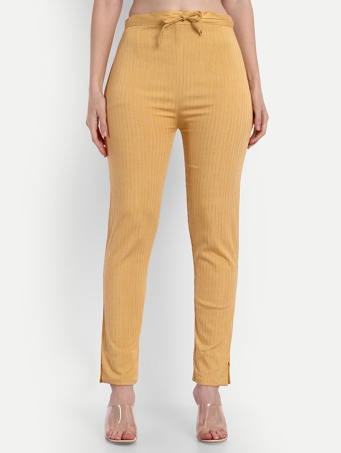 women solid slim fit cigarette trouser - 21967075 -  Zoom Image - 0