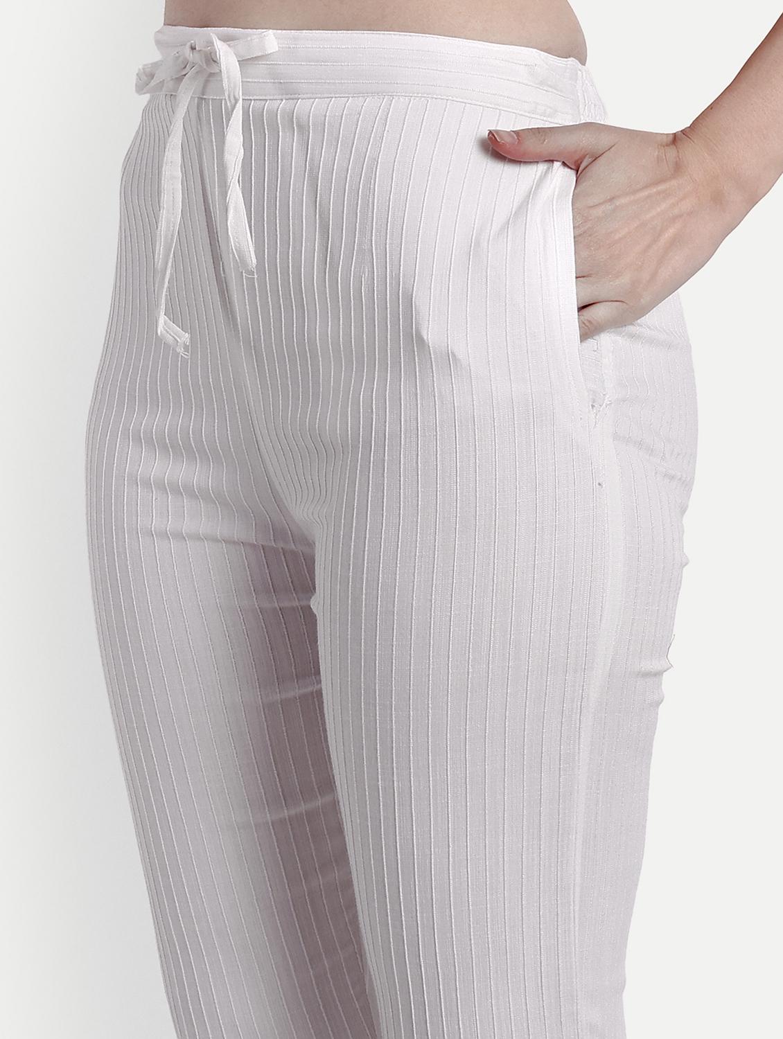 women solid slim fit cigarette trouser - 21967076 - Standard Image - 3
