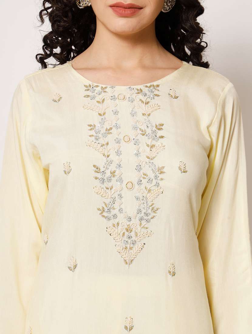 women embroidered long sleeve kurta pant with dupatta set - 21967102 -  Standard Image - 3