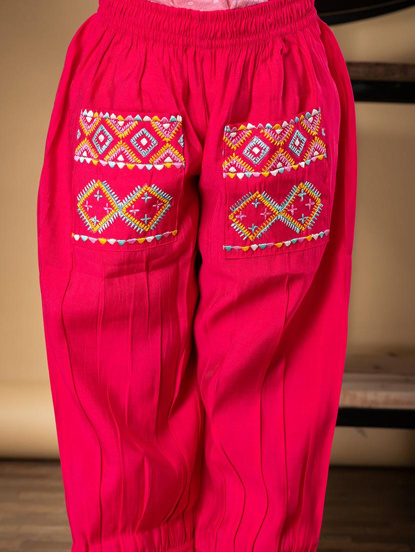 girls embroidered long sleeve kurta and salwar set - 21967201 - Standard Image - 5