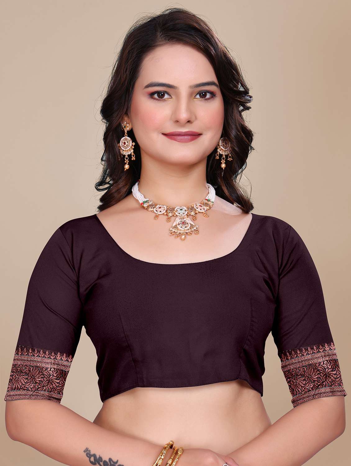 women self design banarasi saree with blouse - 21967239 -  Standard Image - 5