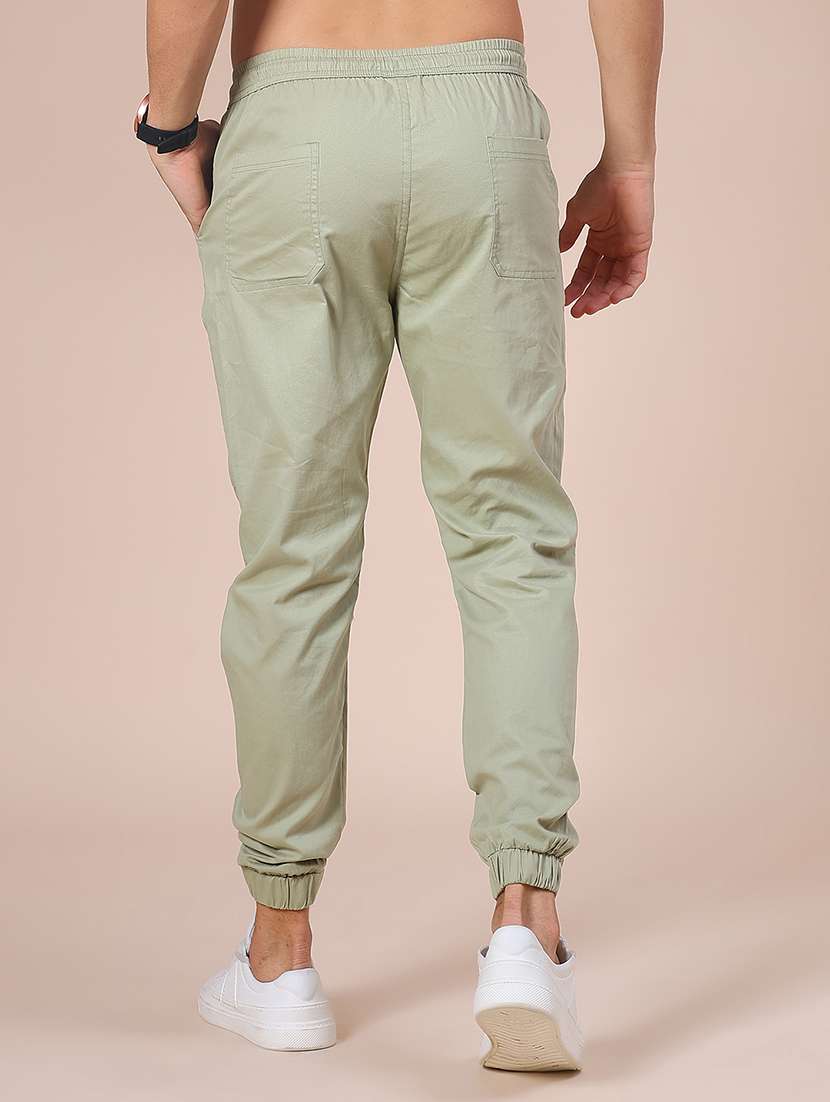 men solid mid rise regular fit jogger - 21967790 -  Standard Image - 3