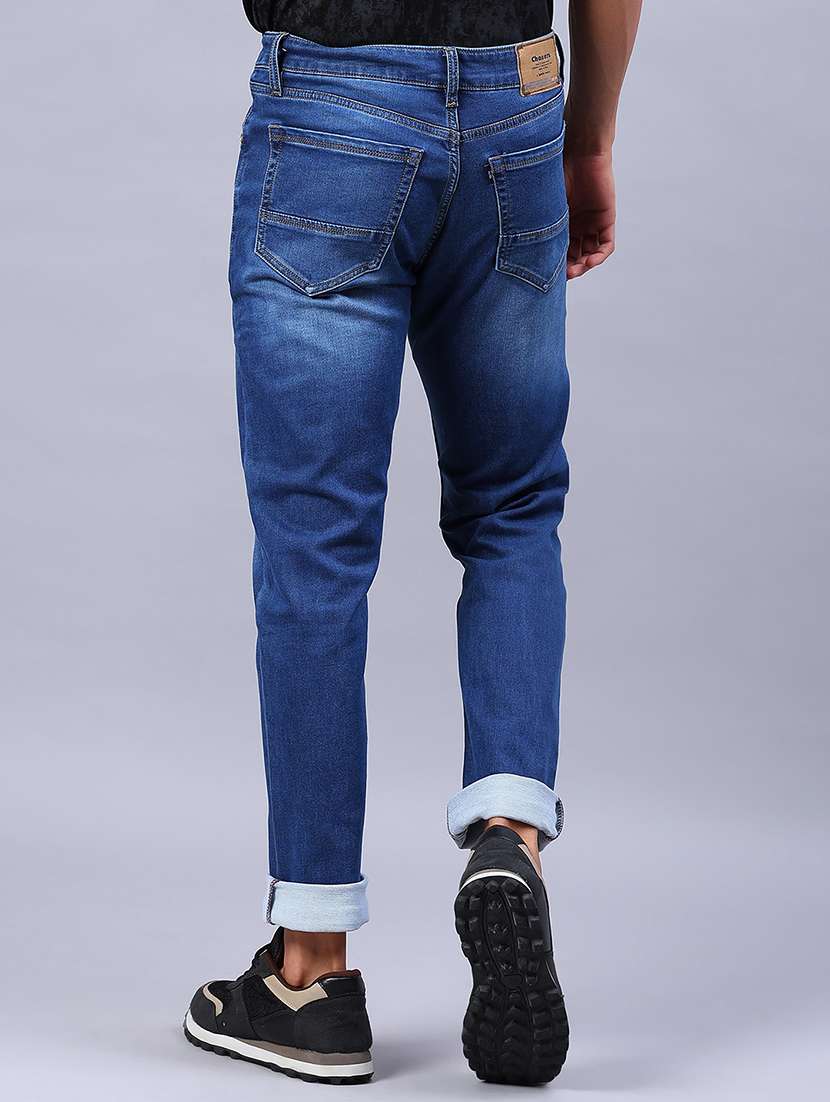 men washed mid rise full length jeans - 21967820 -  Standard Image - 3