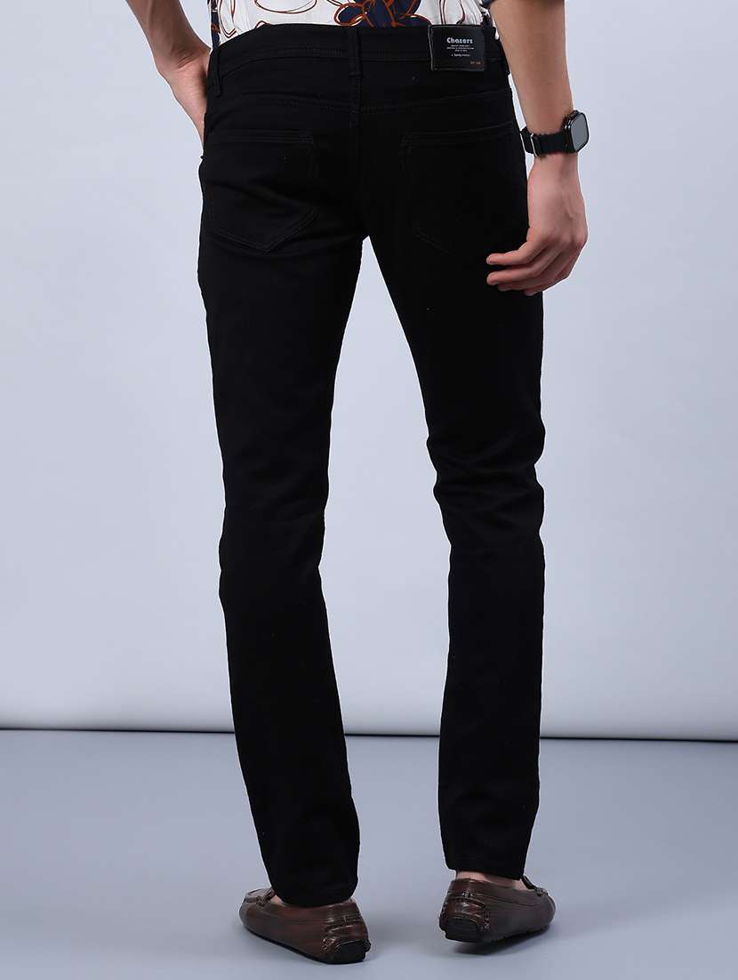 men plain mid rise full length jeans - 21967821 -  Standard Image - 3