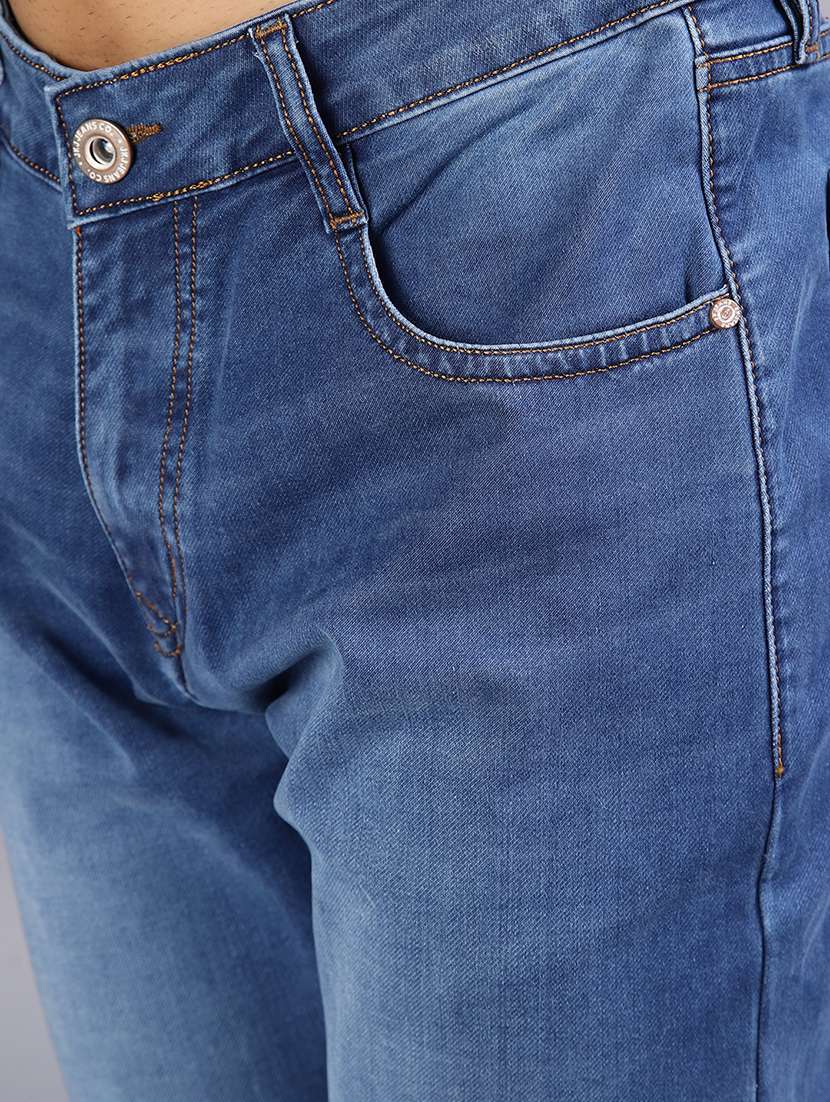 men solid mid rise slim fit jeans - 21967824 -  Standard Image - 5