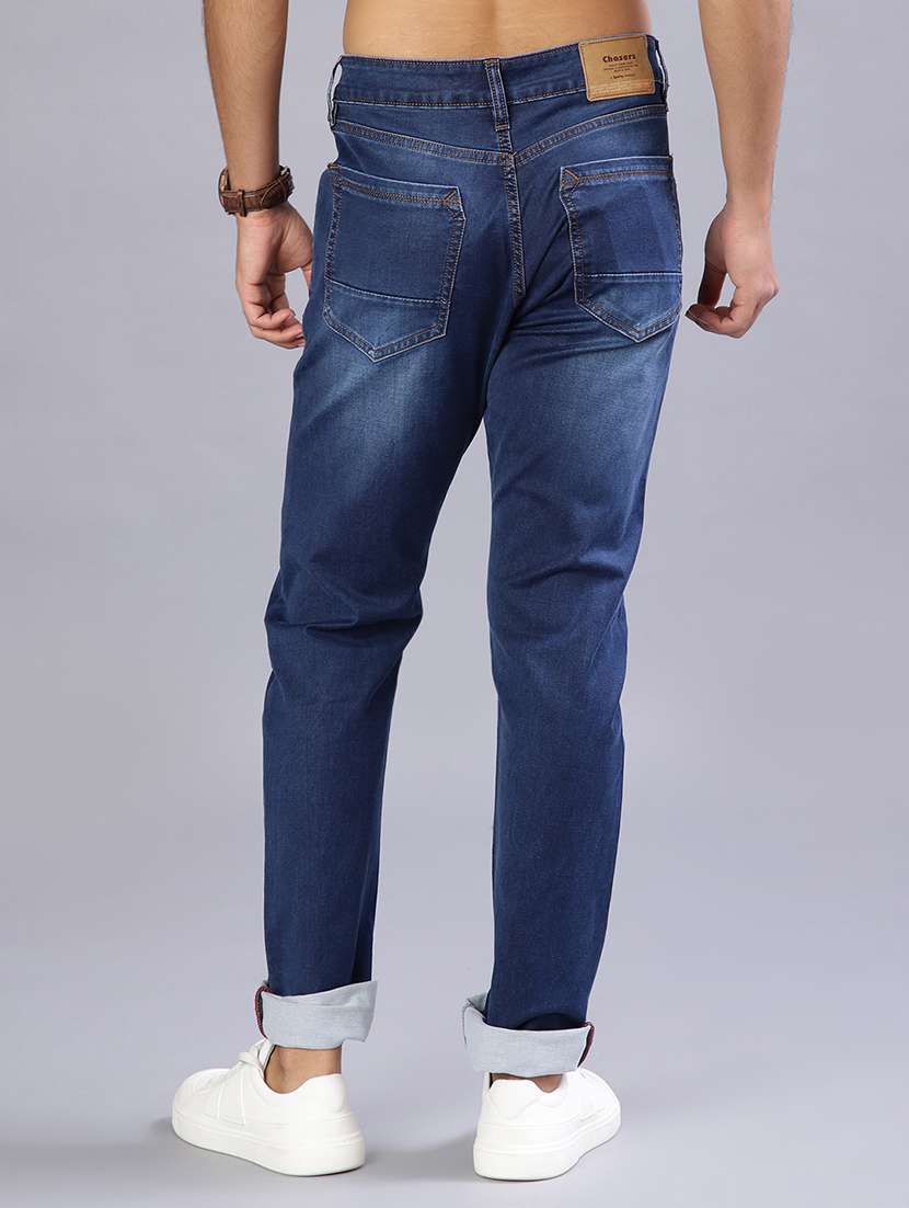 men solid mid rise slim fit jeans - 21967825 -  Standard Image - 3