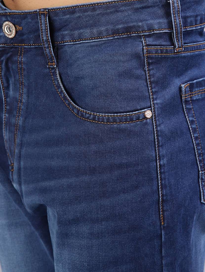 men solid mid rise slim fit jeans - 21967825 -  Standard Image - 5