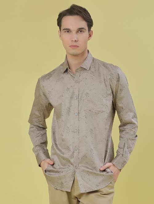 men printed long sleeve regular fit casual shirt - 21967837 -  Standard Image - 0