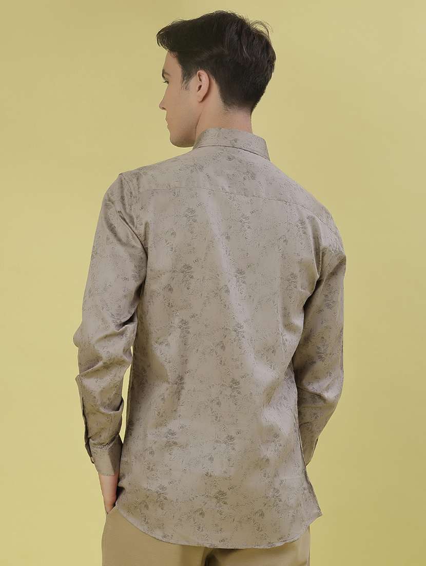 men printed long sleeve regular fit casual shirt - 21967837 -  Standard Image - 3