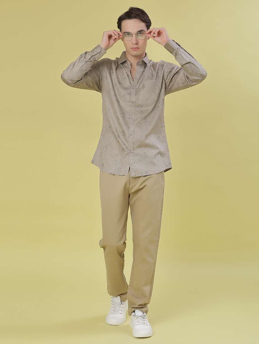 men printed long sleeve regular fit casual shirt - 21967837 -  Standard Image - 5