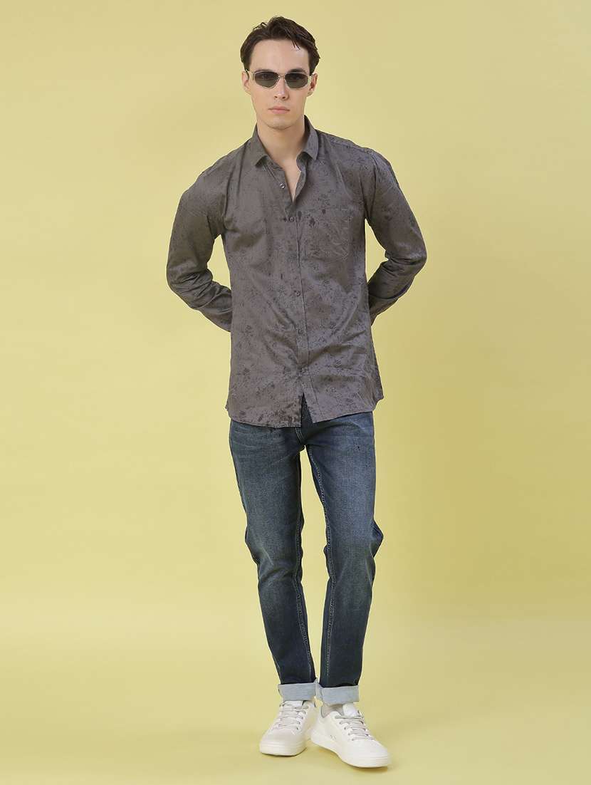 men printed long sleeve regular fit casual shirt - 21967838 -  Standard Image - 5