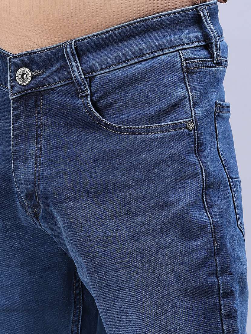 men solid mid rise tapered fit jeans - 21967843 -  Standard Image - 5