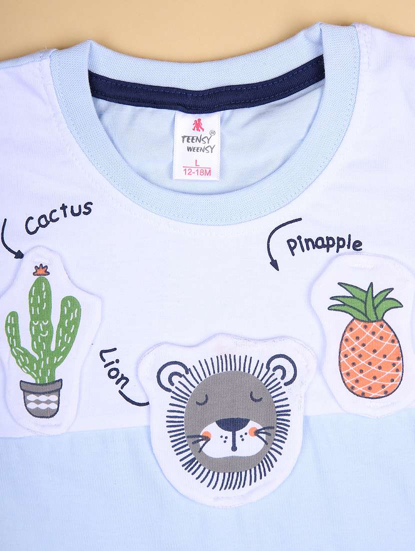 boys printed t-shirt & shorts twin set  - 21967851 -  Standard Image - 3