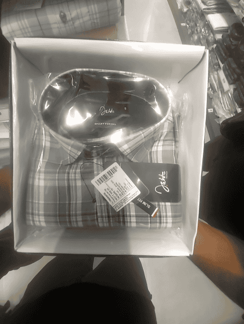 dark grey poly cotton formal shirt - 21967866 - Standard Image - 0