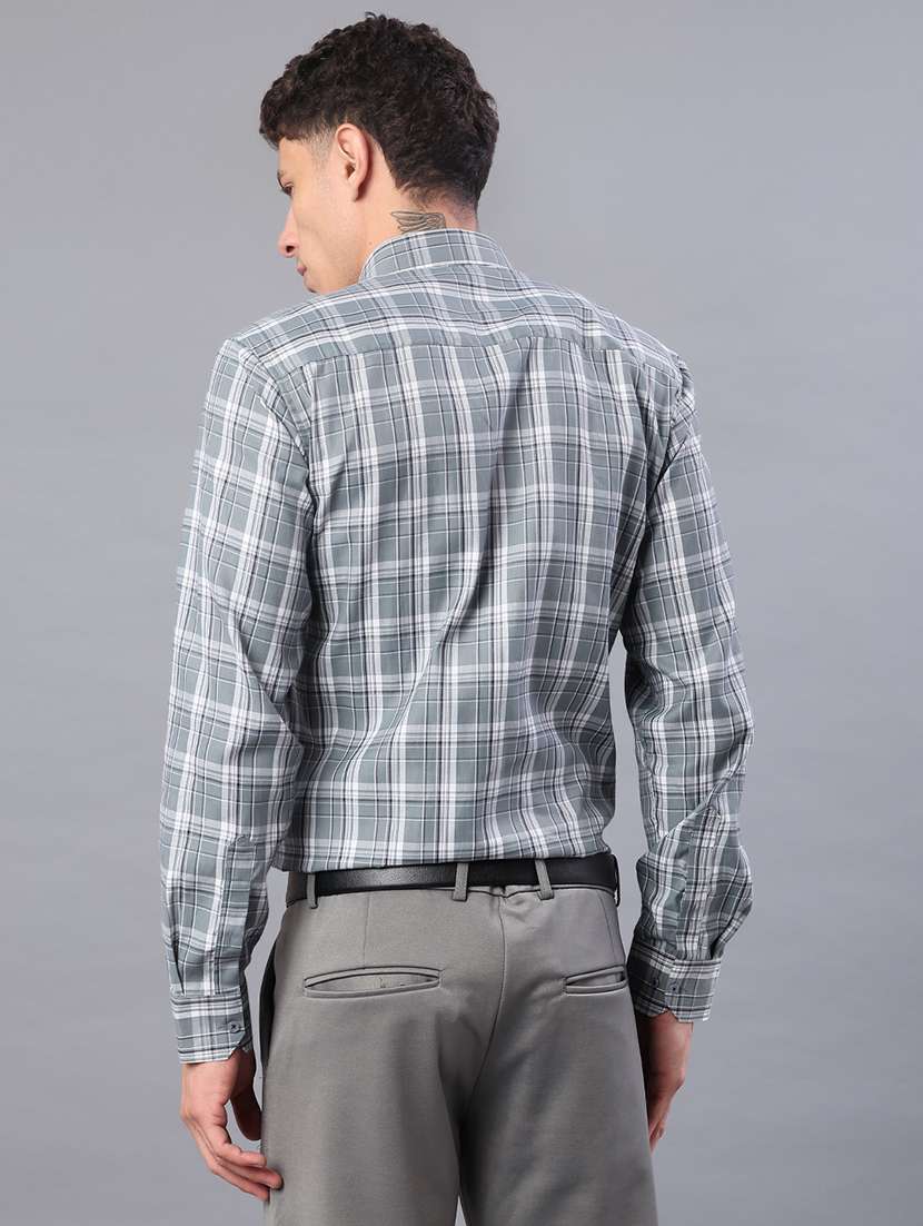men checkered long sleeve regualr fit formal shirt - 21967866 -  Standard Image - 3