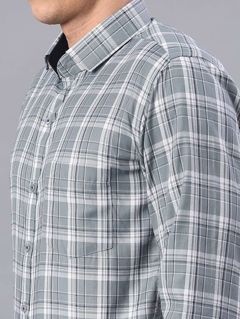 men checkered long sleeve regualr fit formal shirt - 21967866 -  Standard Image - 5