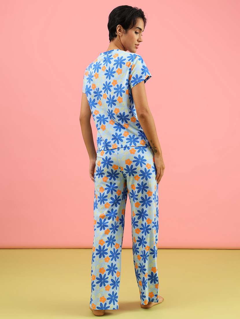 women printed nightwear pyjama set - 21967900 -  Standard Image - 3