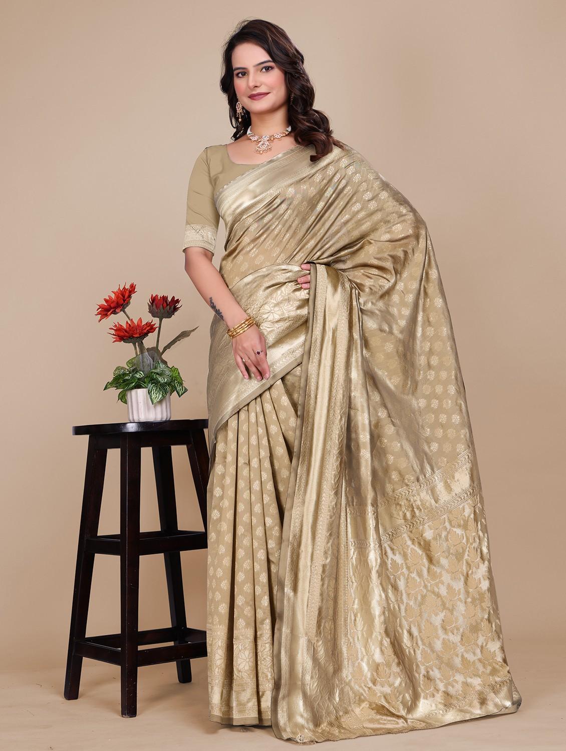 women self design banarasi saree with blouse - 21967982 -  Zoom Image - 0