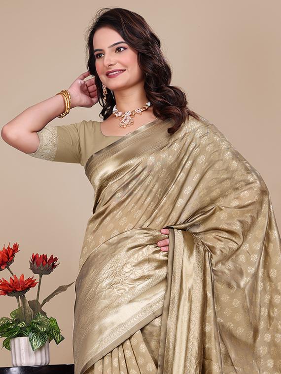 women self design banarasi saree with blouse - 21967982 - Standard Image - 3