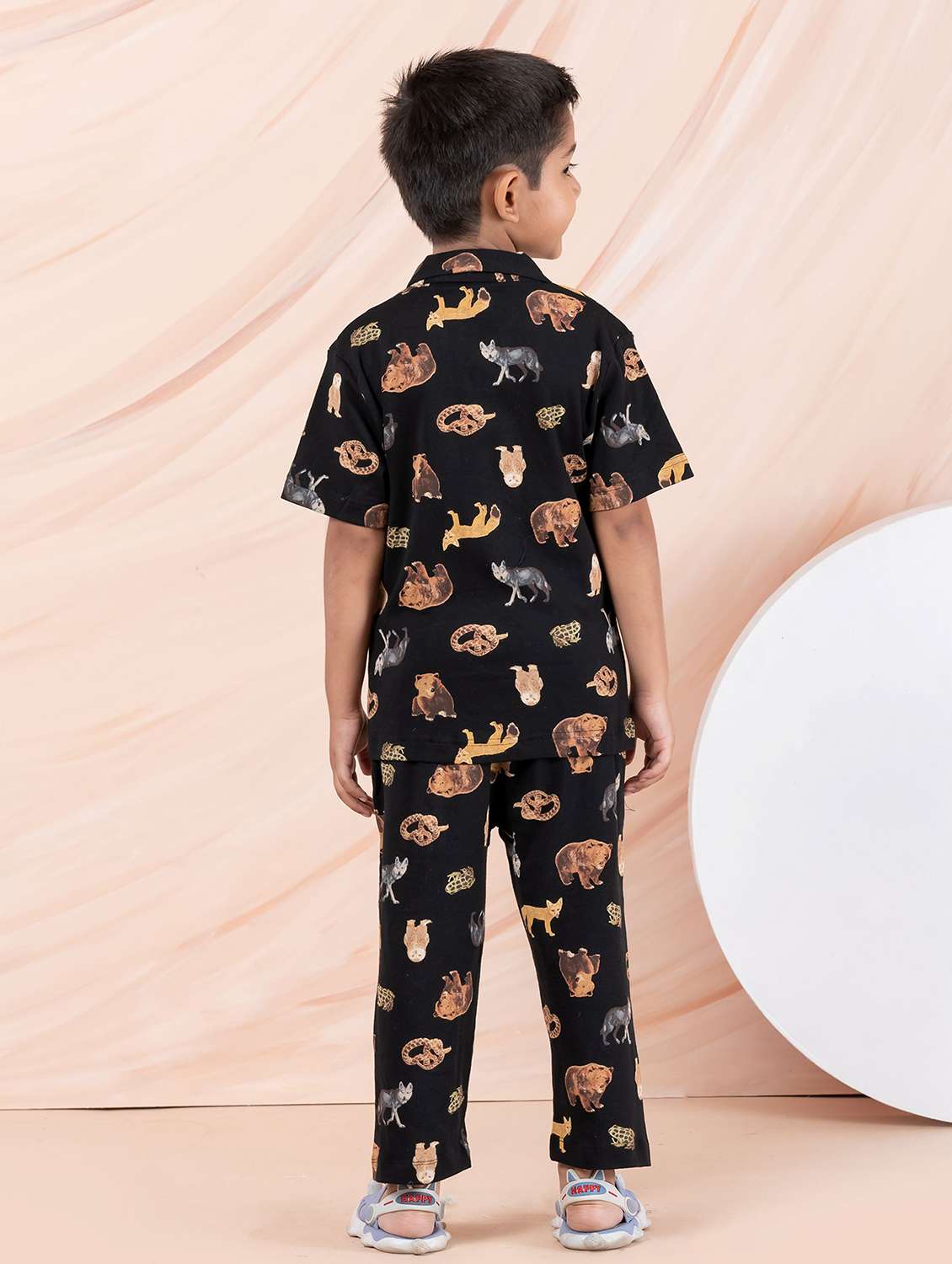 boys printed short sleeve nightwear pyjama set - 21968022 -  Standard Image - 3