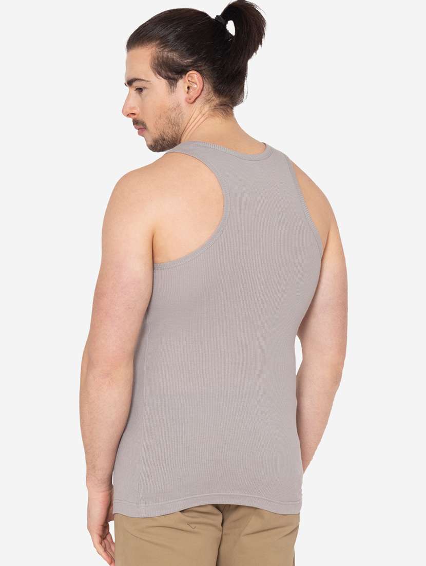 men pack of 2 solid scoop neck vest - 21968025 -  Standard Image - 5