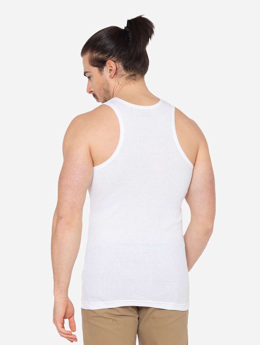 men pack of 2 solid scoop neck vest - 21968028 -  Standard Image - 5