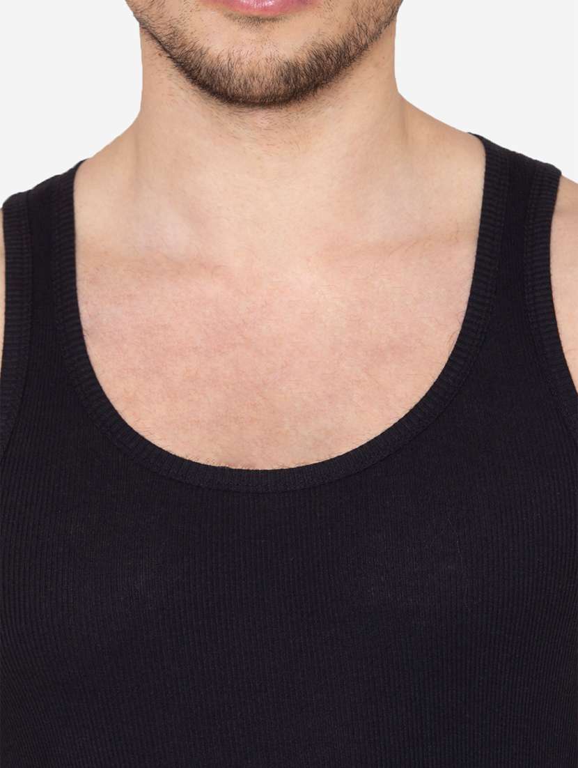 men pack of 2 solid scoop neck vest - 21968031 -  Standard Image - 5