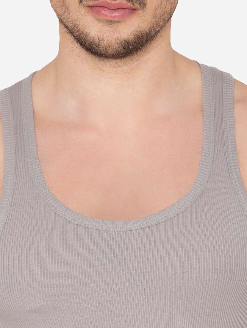 men pack of 2 solid scoop neck vest - 21968032 -  Standard Image - 5