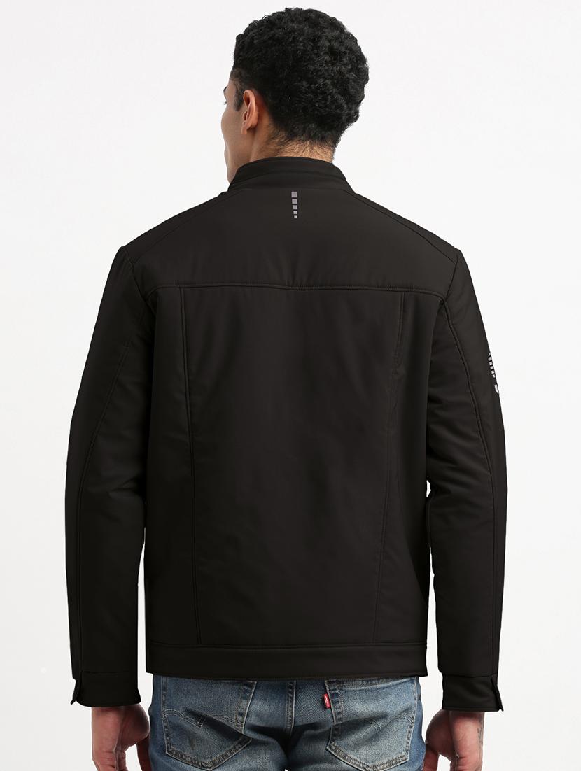 men black solid long sleeve casual jacket - 21968049 - Standard Image - 3