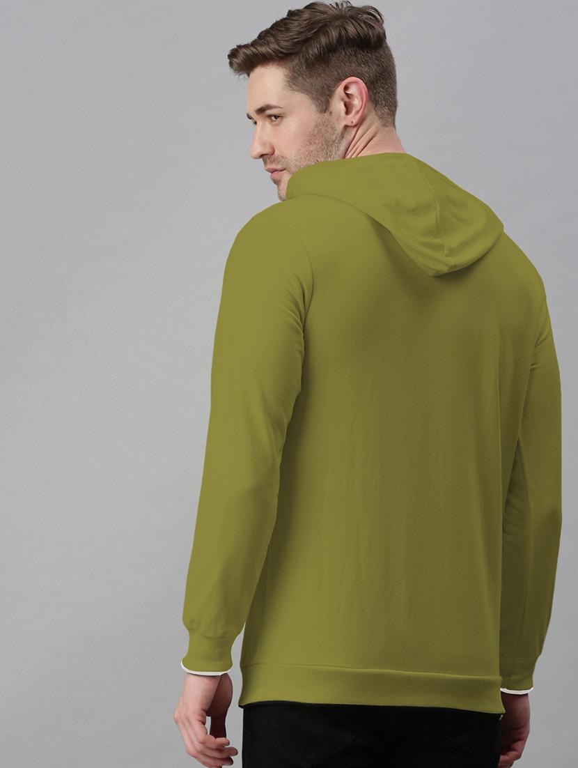men chest print long sleeve hooded sweatshirt - 21968051 - Standard Image - 3