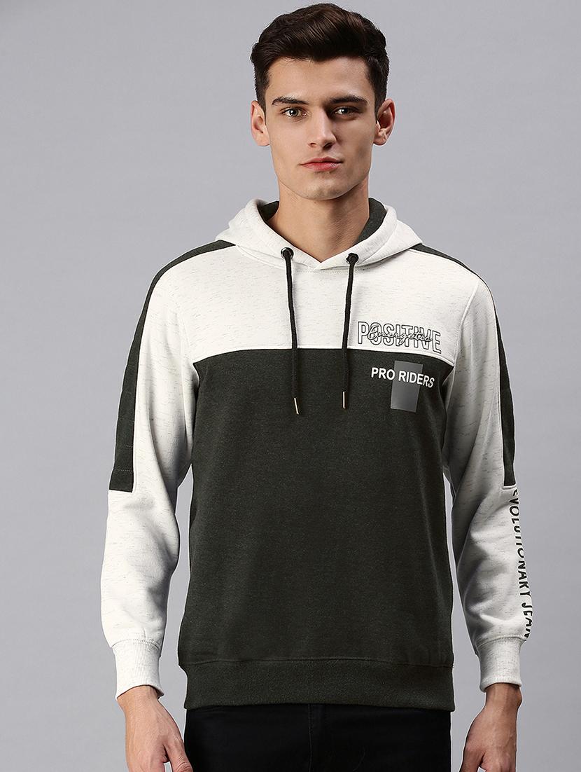 men color block long sleeve hooded sweatshirt - 21968053 - Zoom Image - 0