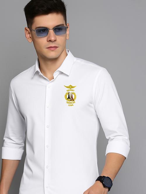 men solid long sleeve slim fit casual shirt - 21968074 -  Standard Image - 0