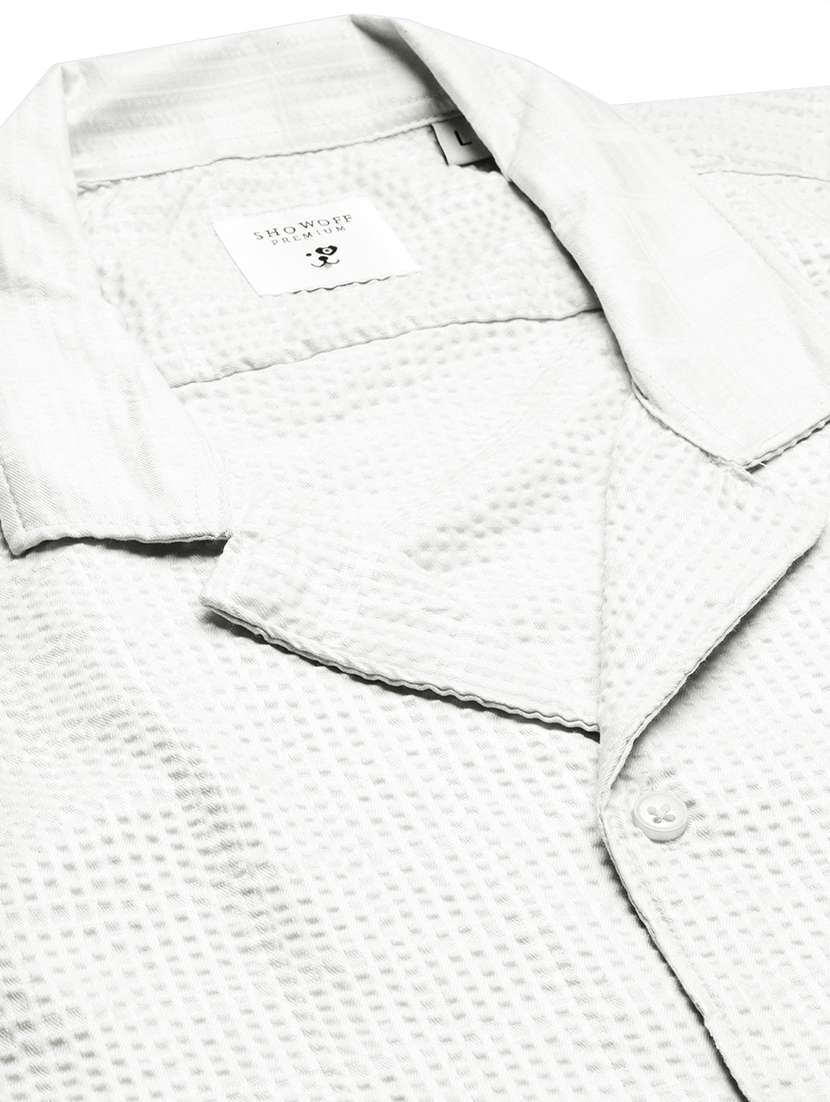 men solid short sleeve regular fit casual shirt - 21968079 -  Standard Image - 5