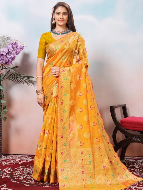 women self design banarasi saree with blouse - 21968106 -  Standard Image - 0