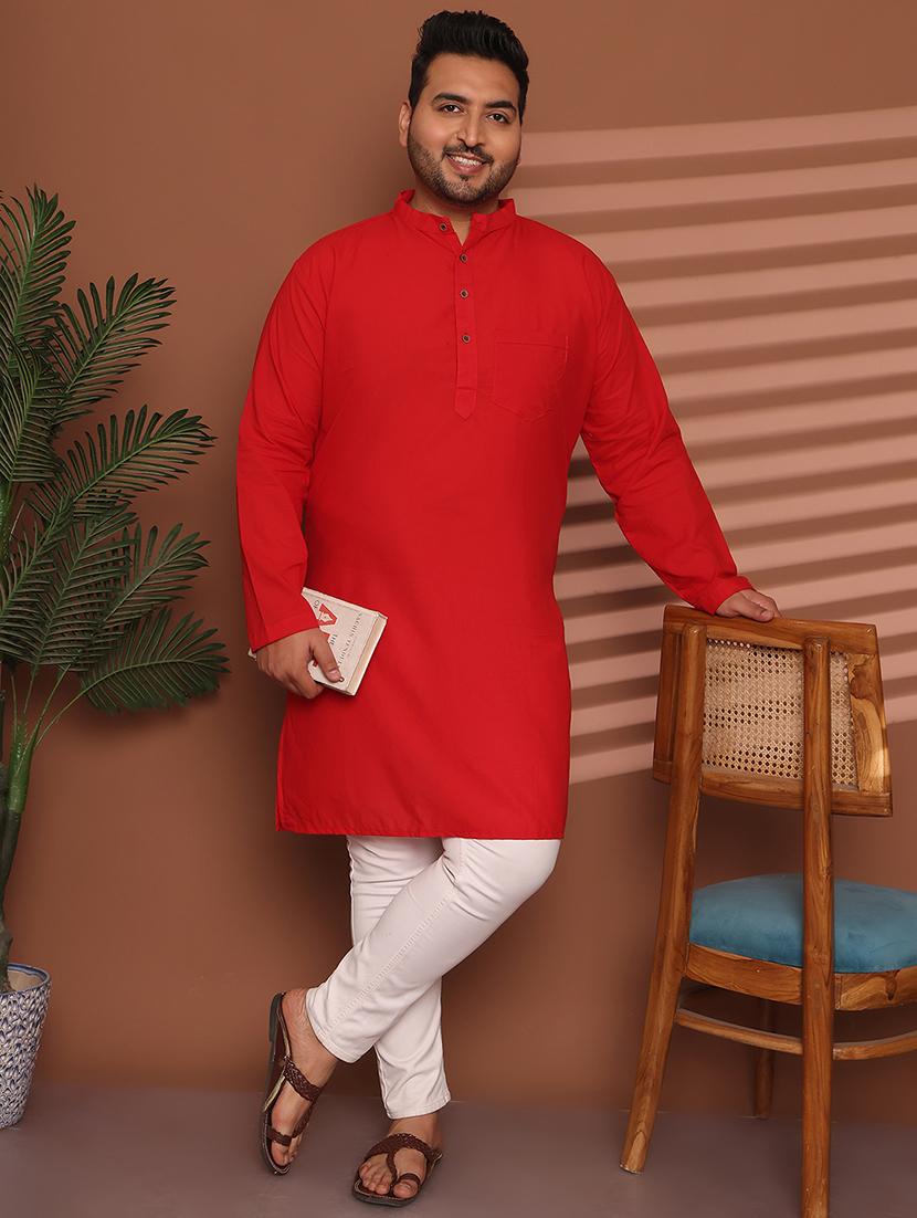 men solid mandarin neck long kurta - 21968144 - Zoom Image - 0
