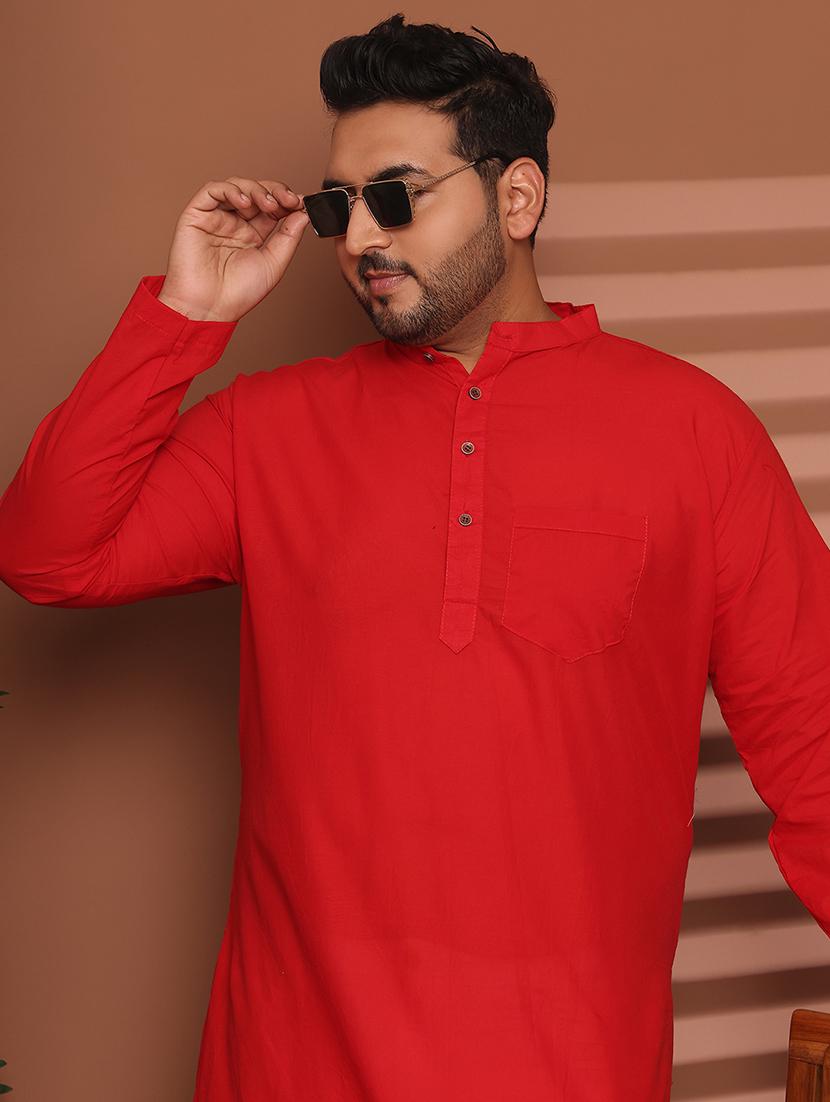 men solid mandarin neck long kurta - 21968144 - Standard Image - 5