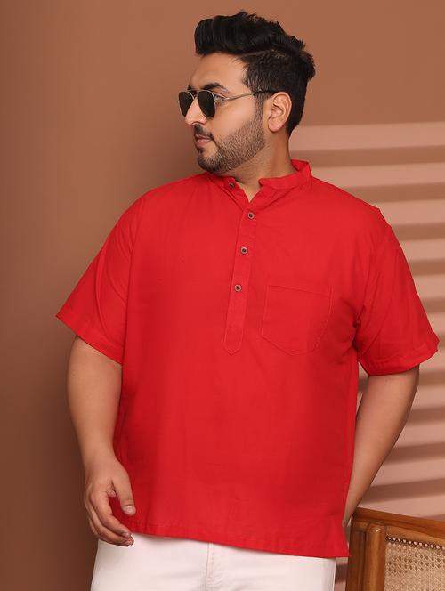 men solid mandarin neck short kurta - 21968145 -  Standard Image - 0